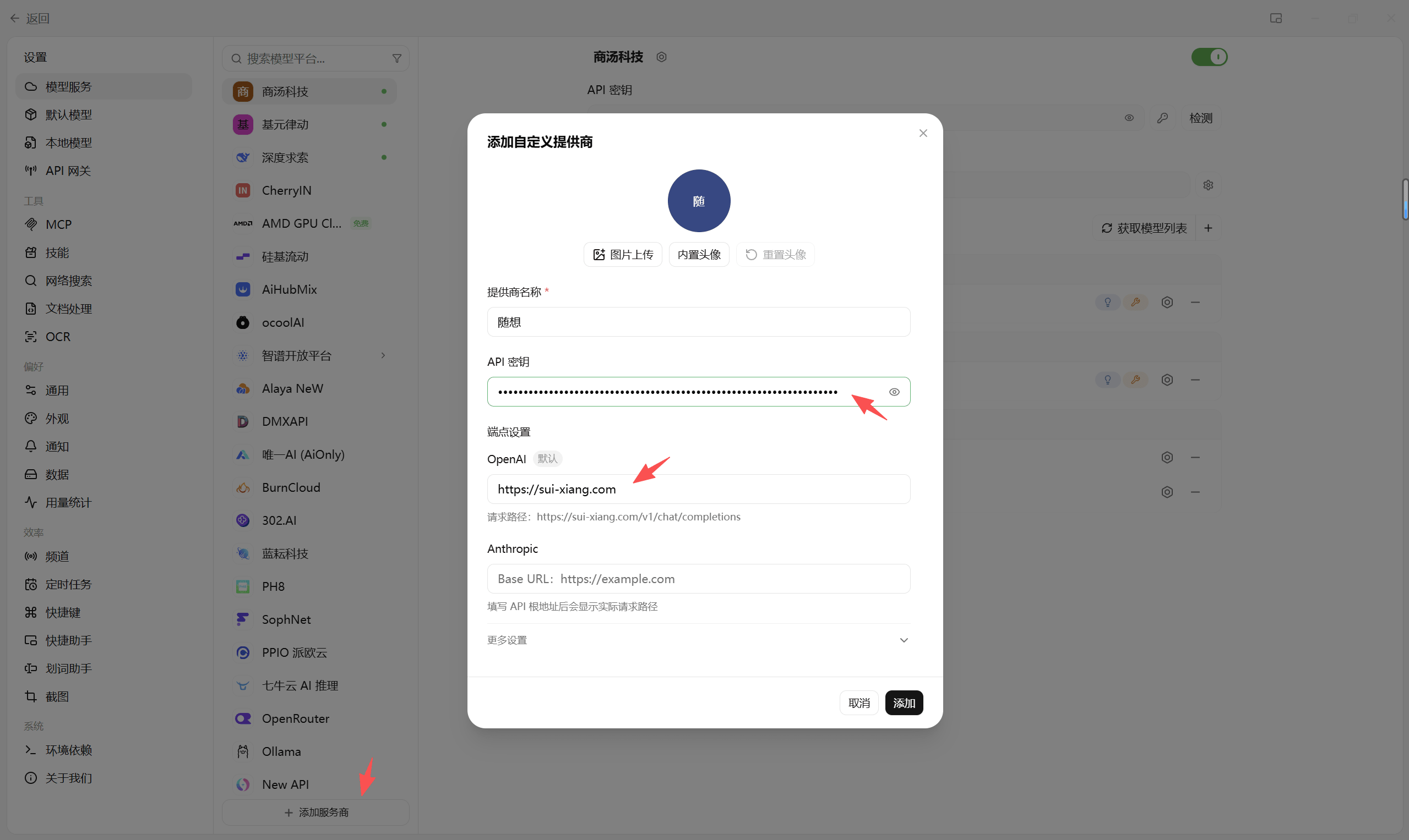 随想 API 配置